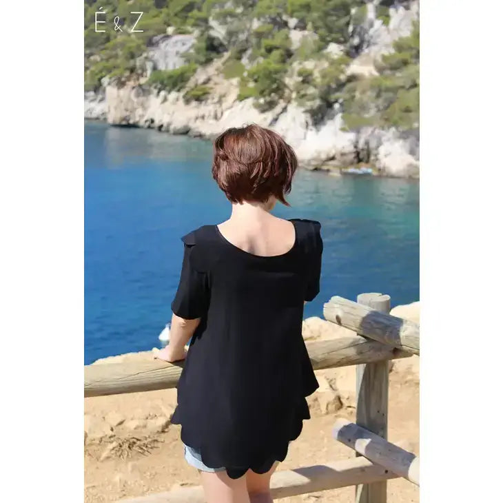Viscose Crepe in Licorice Black by Cousette