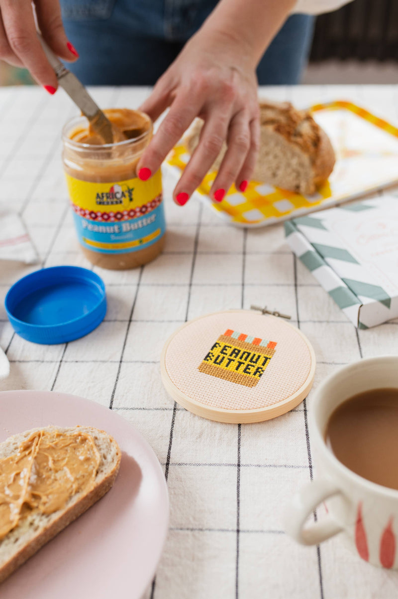 Peanut Butter Cross Stitch Kit by Cotton Clara