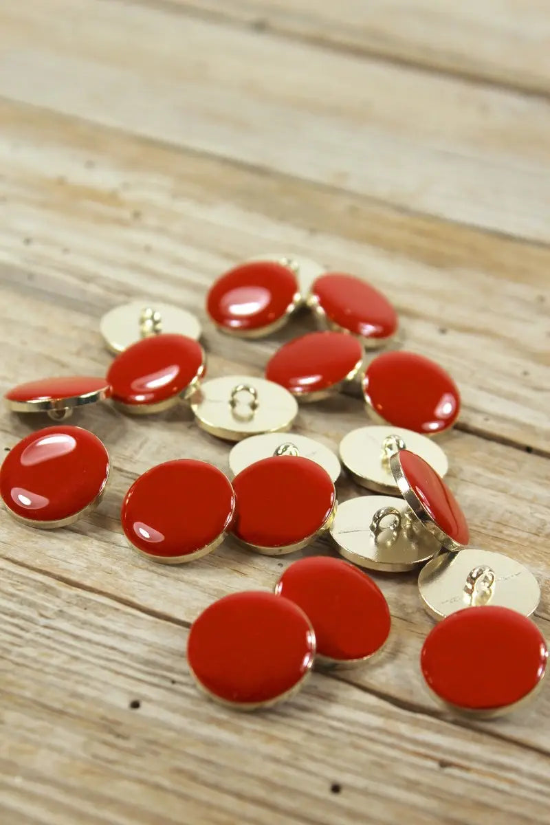 Chic Vermillion Red Tail Button by Eglantine et Zoé