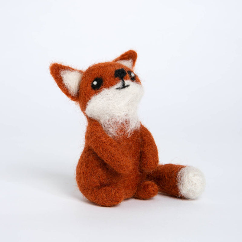 Fox Cub Mini Needle Felting Kit | Complete Craft Kit by Hawthorn Handmade