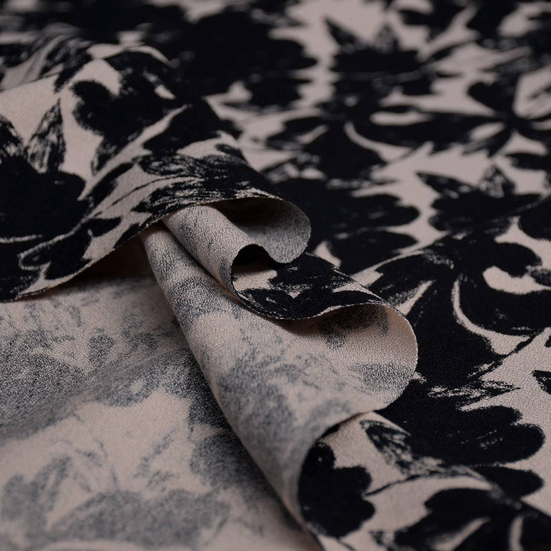 Viscose Crepe Fabric in Midnight Garden by Cousette