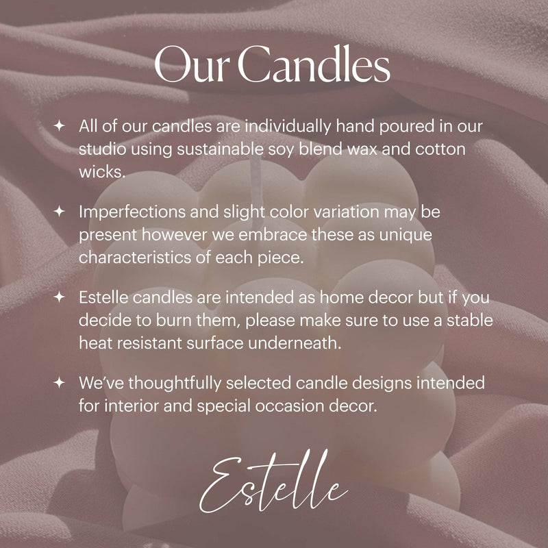 Ribbed Hourglass Pillar Candle by Estelle Studio
