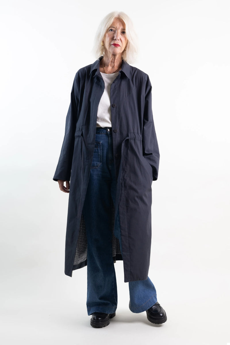 Seersucker Deep Charcoal Fabric by Atelier Brunette