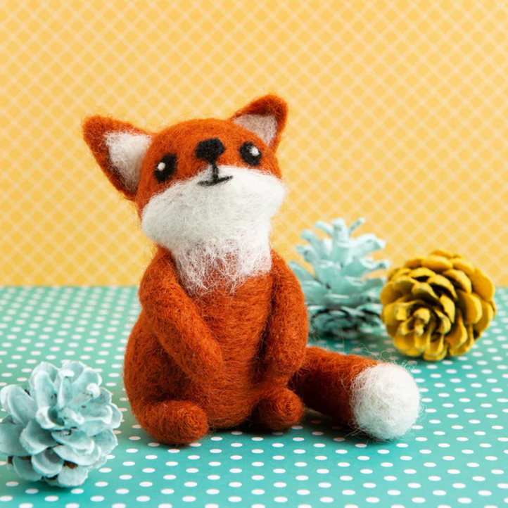Fox Cub Mini Needle Felting Kit | Complete Craft Kit by Hawthorn Handmade