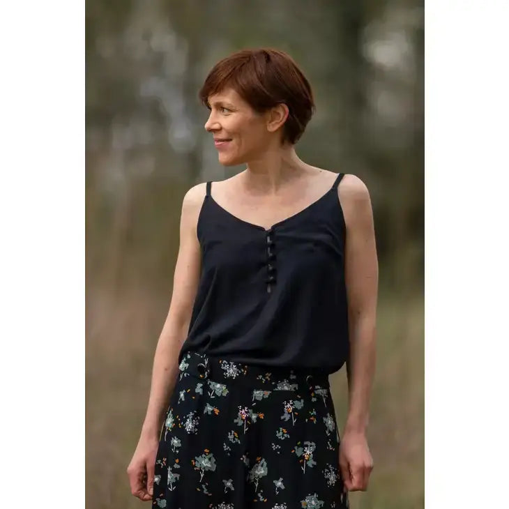 Viscose Crepe in Licorice Black by Cousette
