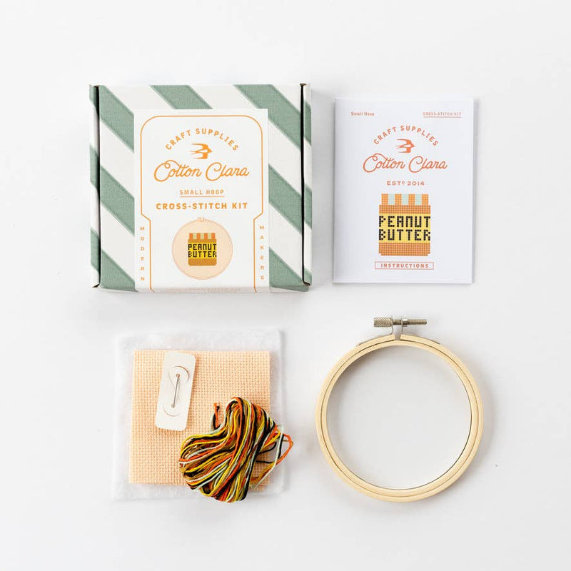 Peanut Butter Cross Stitch Kit by Cotton Clara