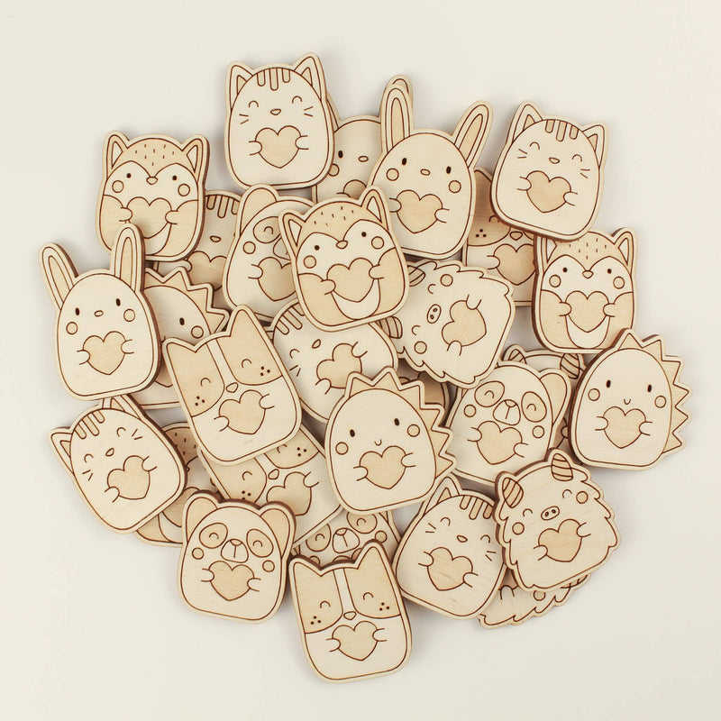 Wooden Pocket Hug, Cat. Thinking of You Gift by oh, little wren