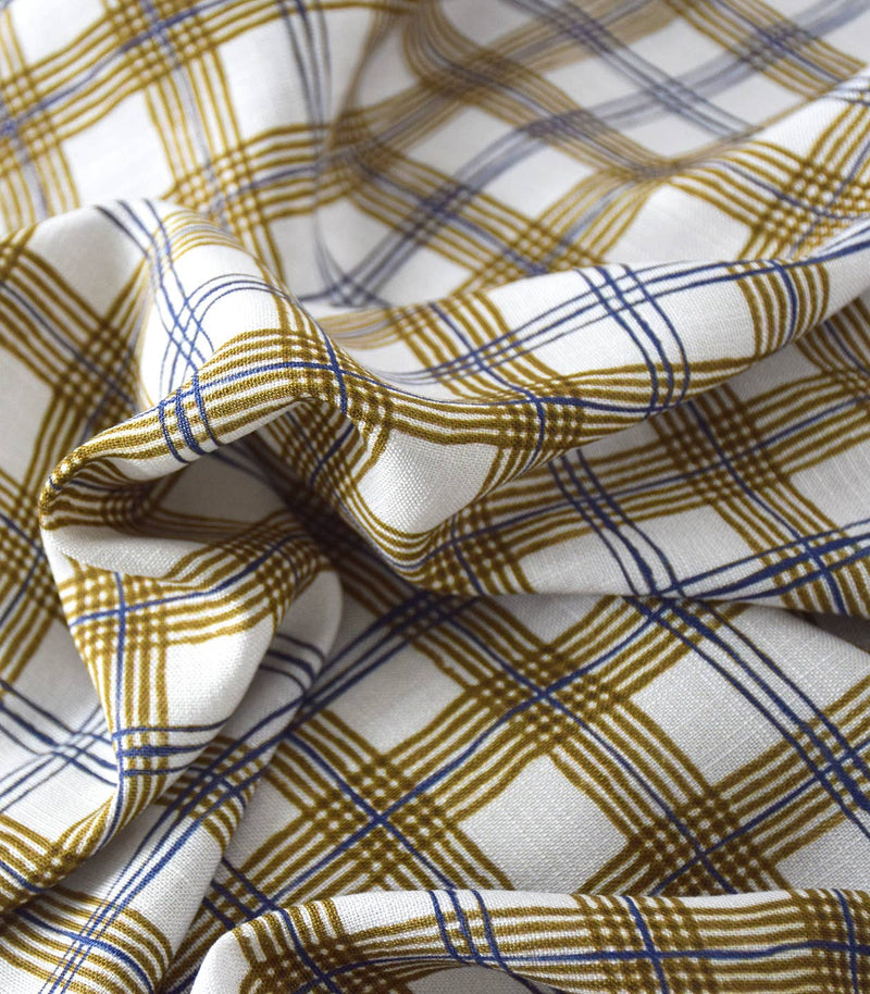 Harry's Checks Viscose Fabric by Cousette