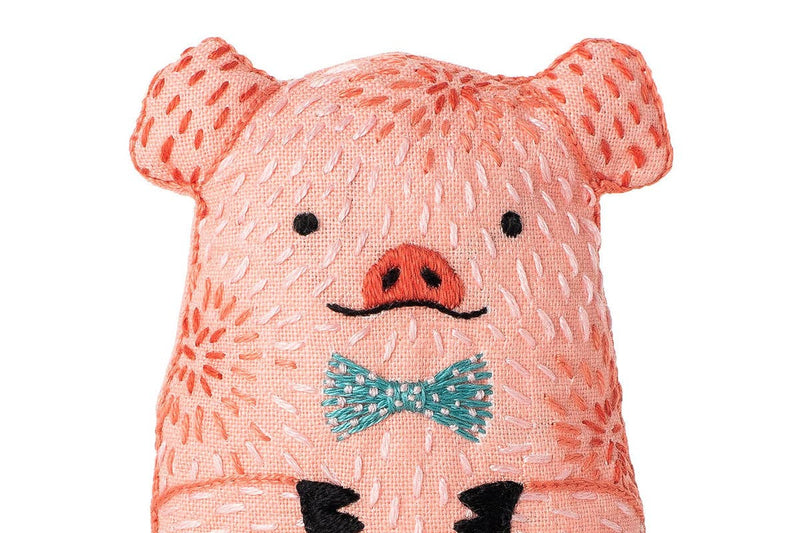 Pig Embroidery Kit by Kiriki Press