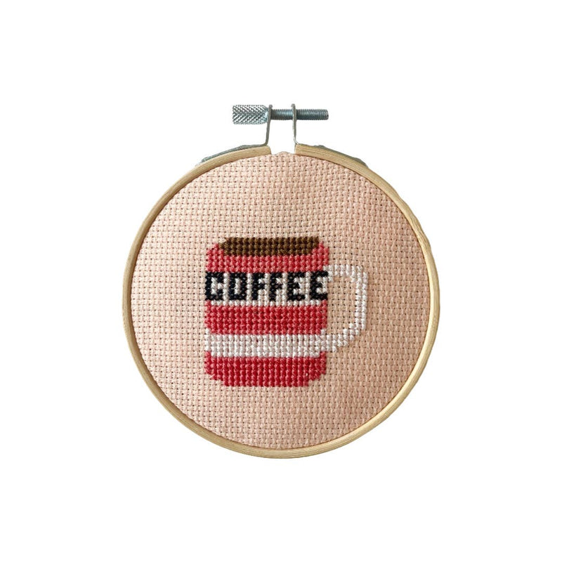 Coffee Cross Stitch Kit by Cotton Clara