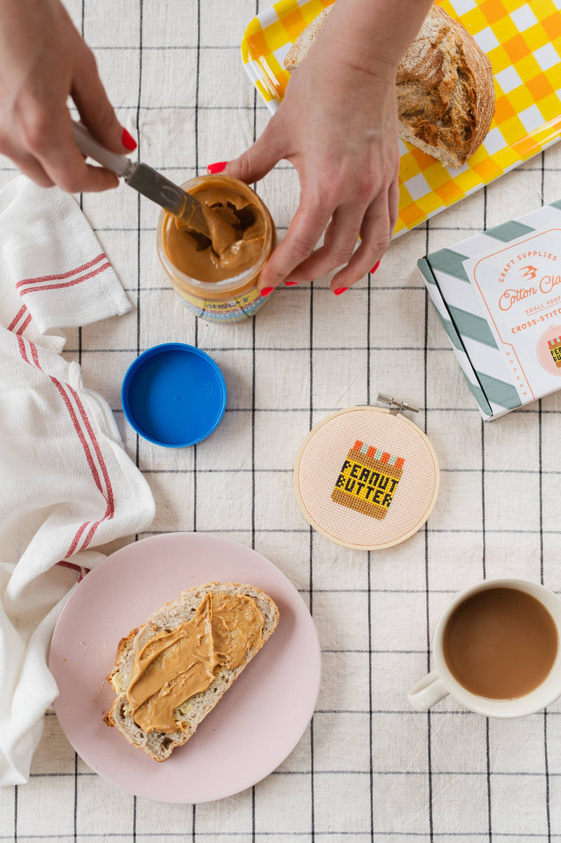 Peanut Butter Cross Stitch Kit by Cotton Clara