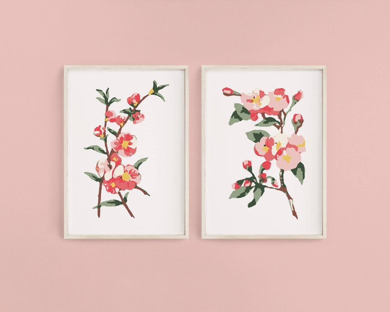 Cherry Blossoms Paint-By-Numbers kit by Cate Paper Co
