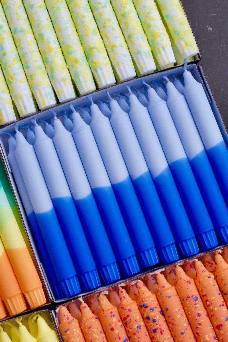 Nordtrice Taper candles- Summer vibes / Dark and Light Blue