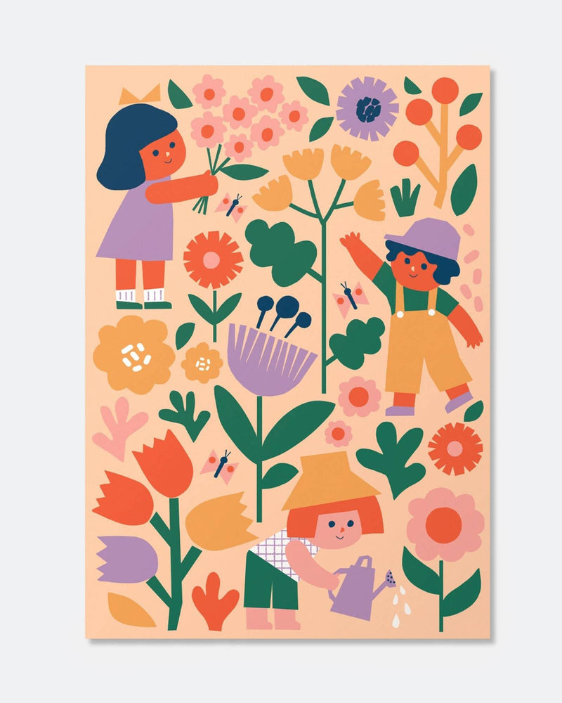 Paint by Numbers Kit & Canvas for Kids "Flower Patch" by Ekaterina Trukhan