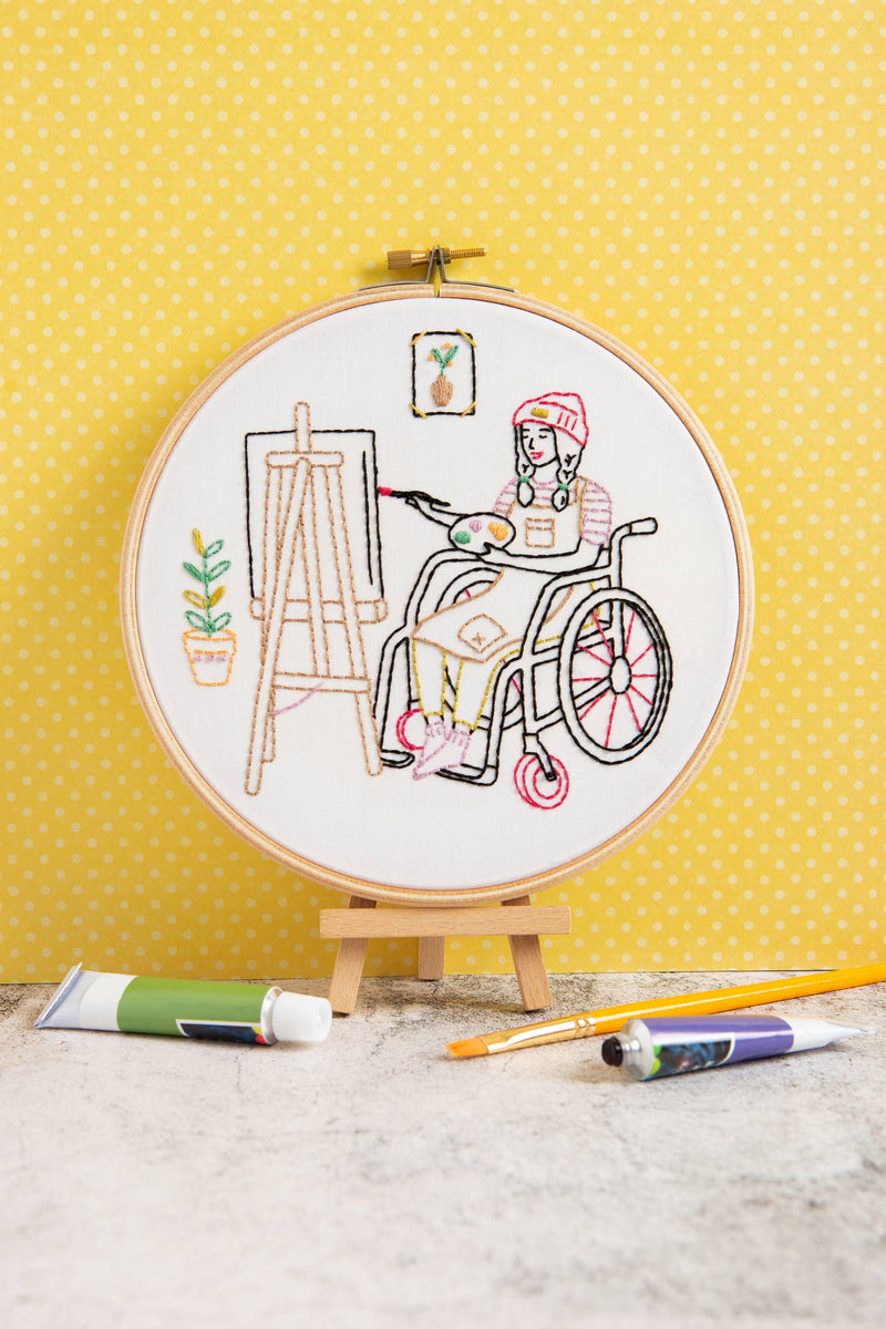 Painting Embroidery Kit (Create) | Complete Craft Kit by Hawthorn Handmade
