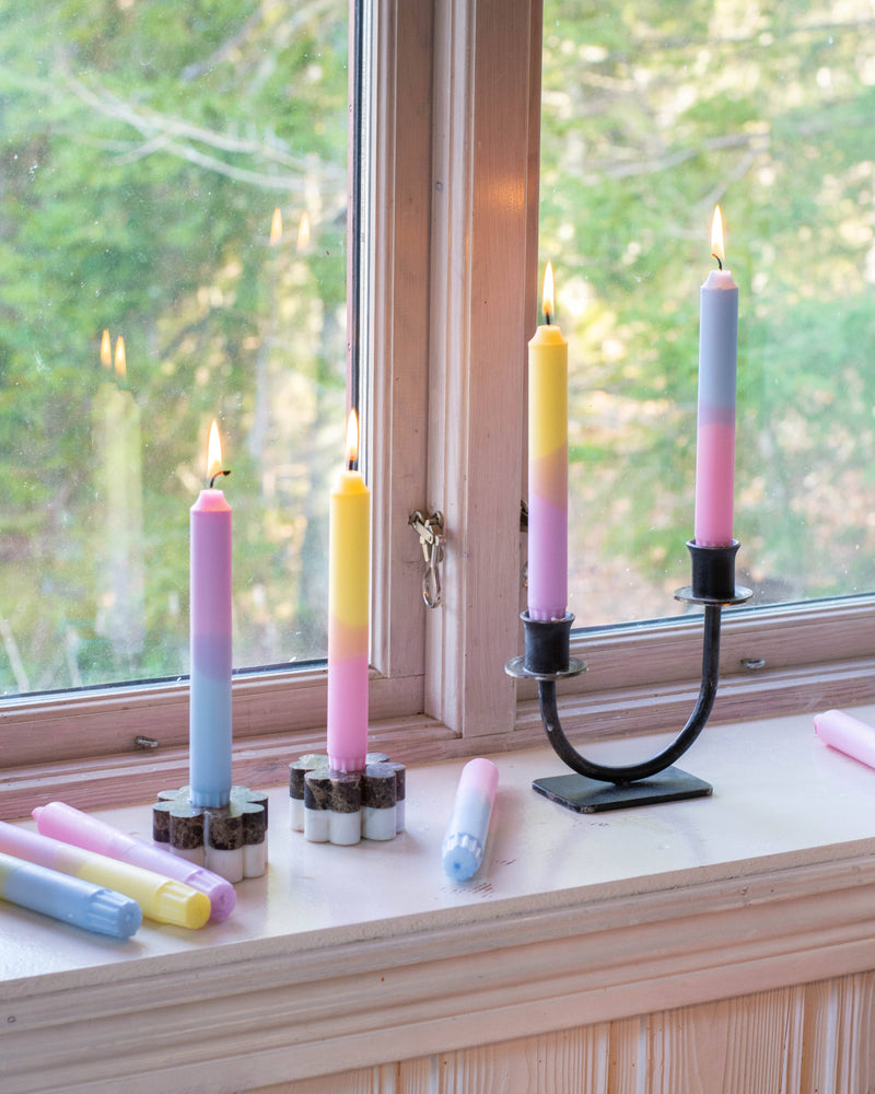 Nordtrice Taper candles- Spring vibes pastel yellow / pink
