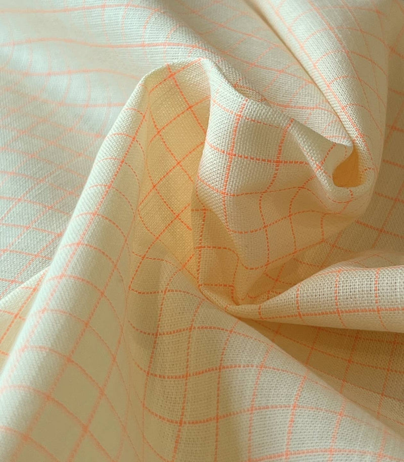 Cotton Koy Square Fluo Fabric in Sweet Yellow by Cousette