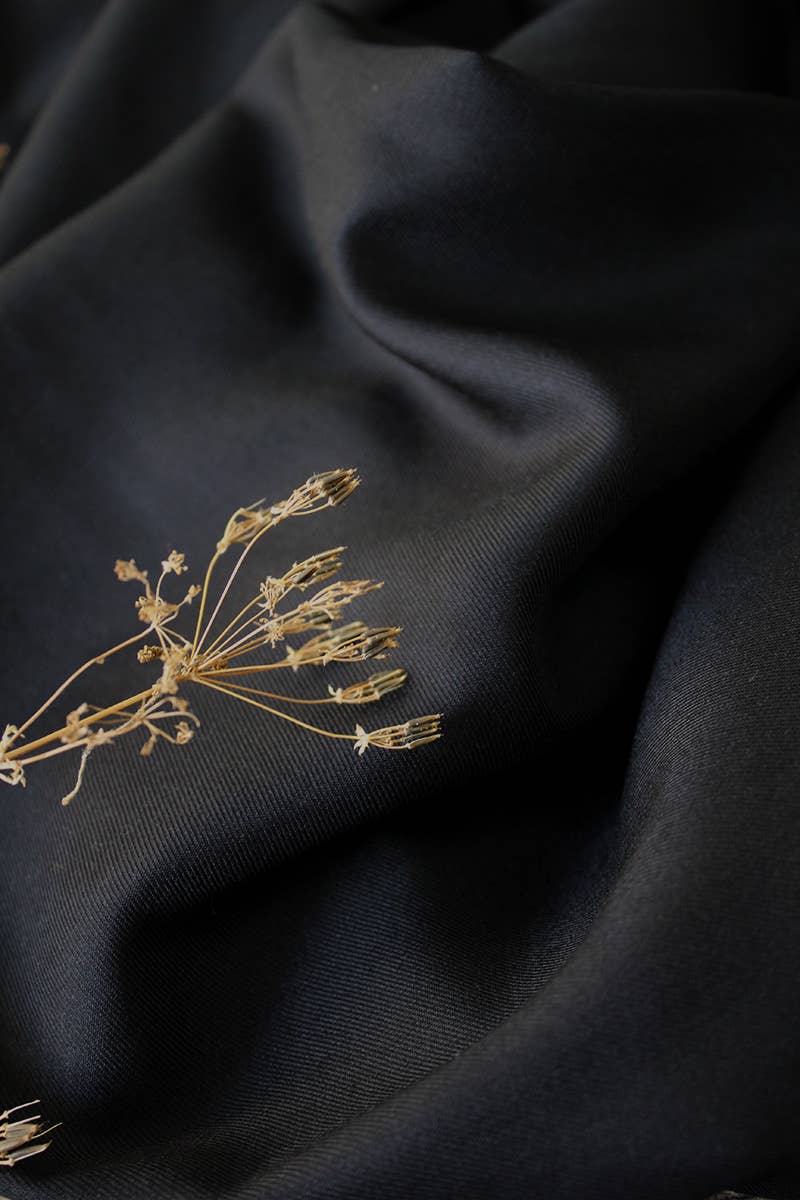 Viscose Twill in Black Licorice by Eglantine et Zoé