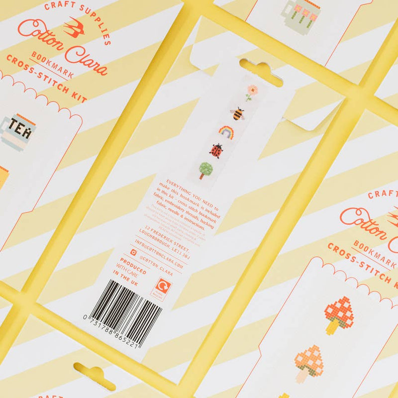 Tea/Mugs Cross Stitch Bookmark Kit by Cotton Clara