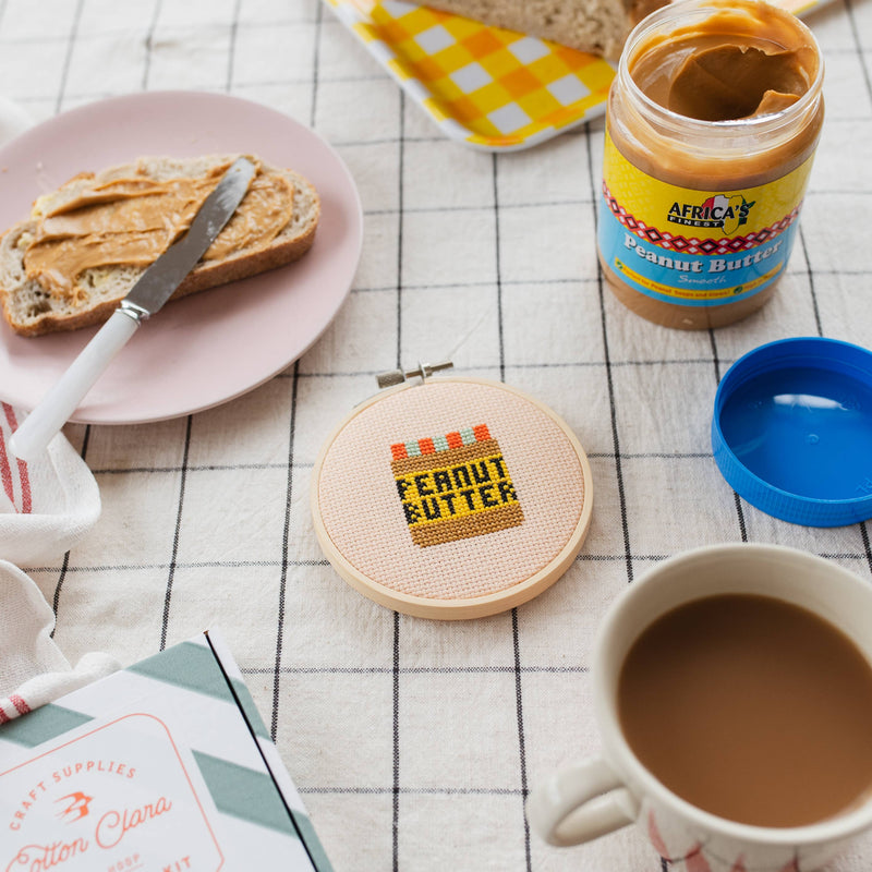 Peanut Butter Cross Stitch Kit by Cotton Clara