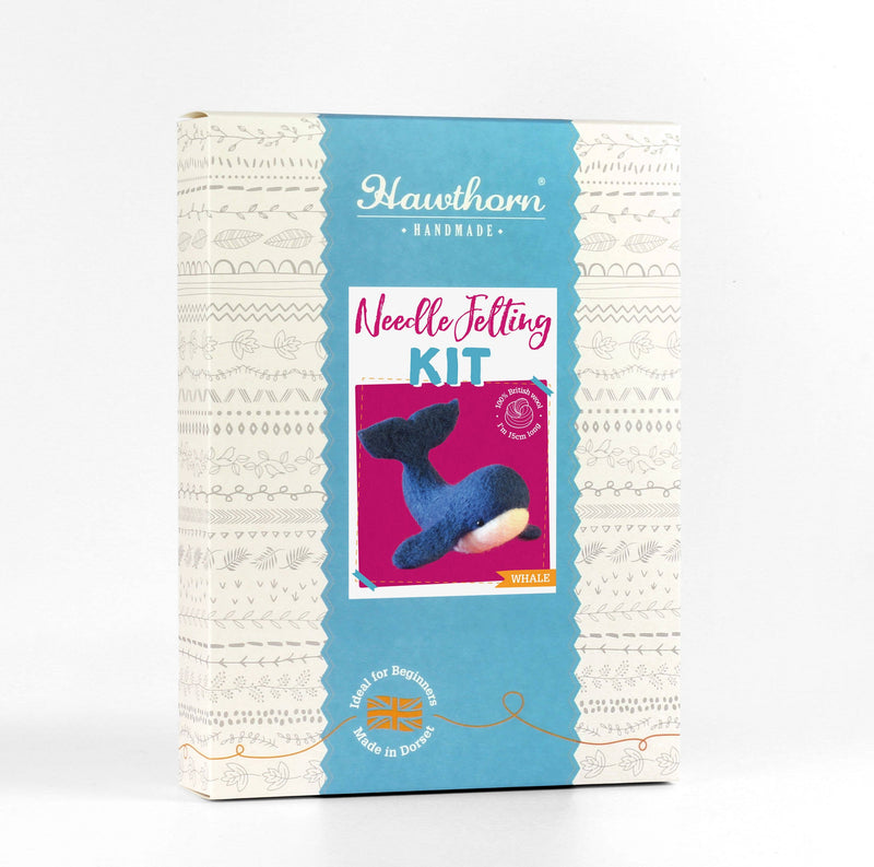 Whale Needle Felting Kit | Beginner Craft Kit by Hawthorn Handmade