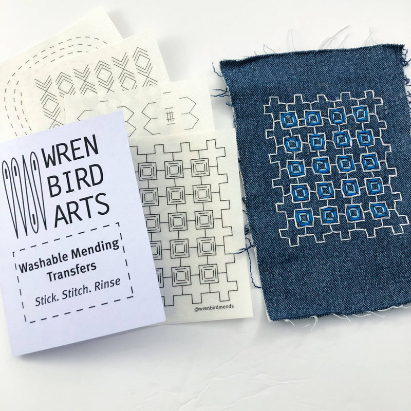 Washable Mending Transfers #5 Lavender Patterns