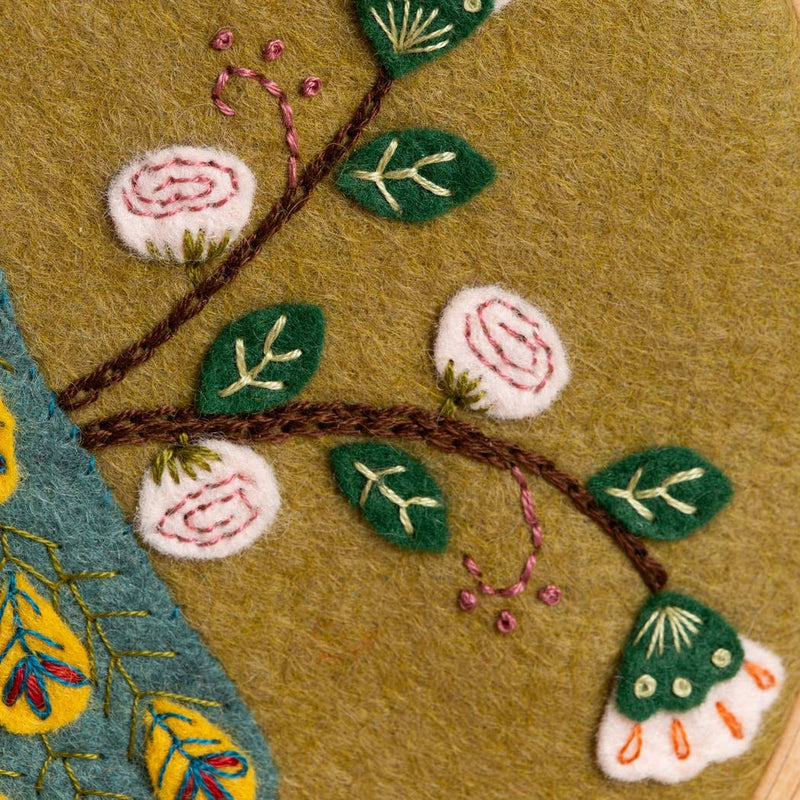 Flamboyant Peacock Appliqué Hoop Craft Kit by Corinne Lapierre Limited