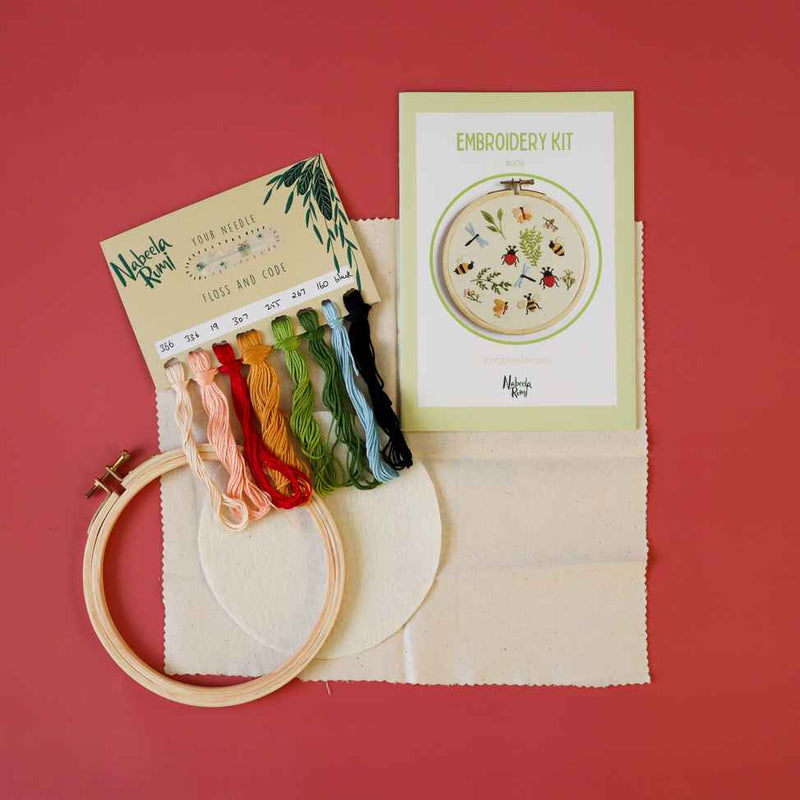 Bugs Embroidery Kit by Nabeela Rumi