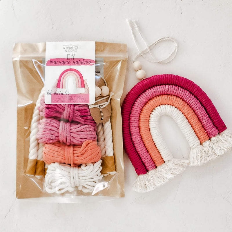 DIY Macrame Rainbow Kit by A Branch & Cord