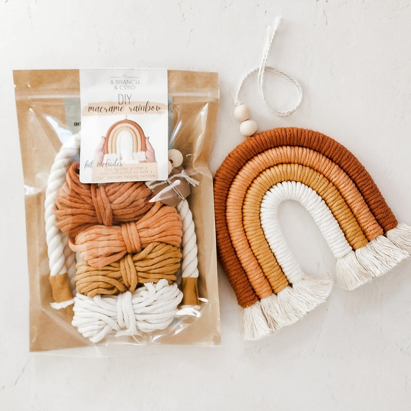 DIY Macrame Rainbow Kit by A Branch & Cord
