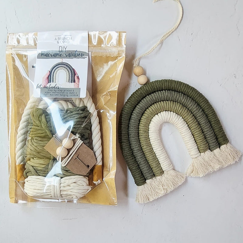 DIY Macrame Rainbow Kit by A Branch & Cord