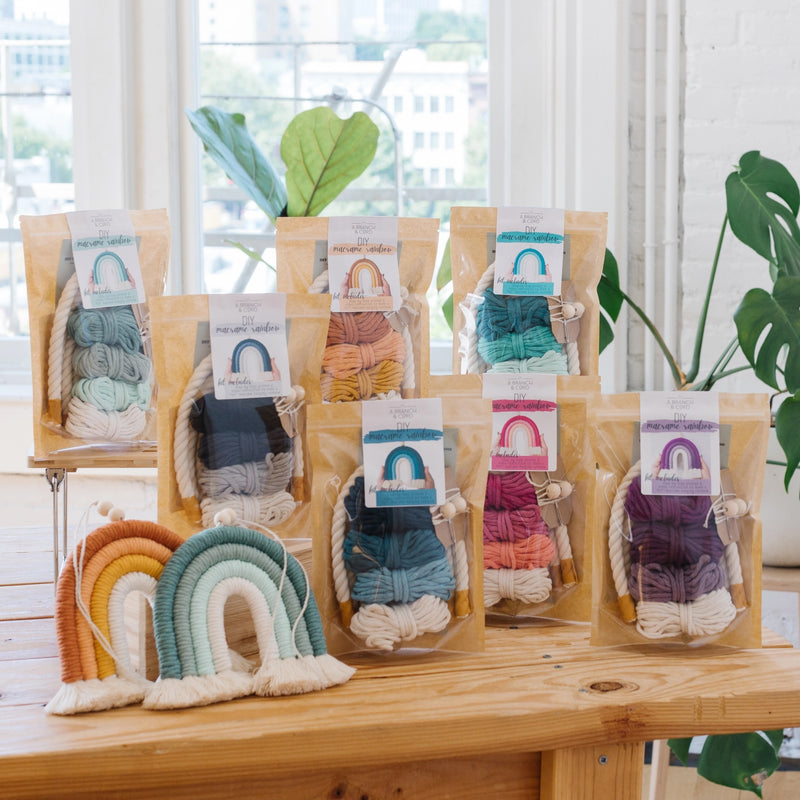 DIY Macrame Rainbow Kit by A Branch & Cord