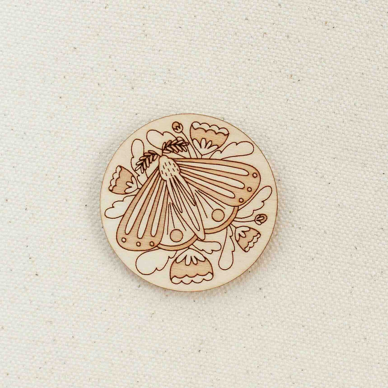 Forest Moth Wooden Needle Minder by oh, little wren