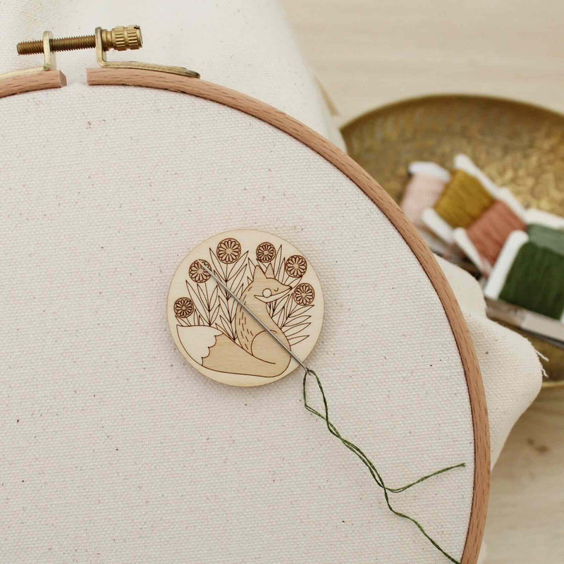 Forest Fox Wooden Needle Minder by oh, little wren