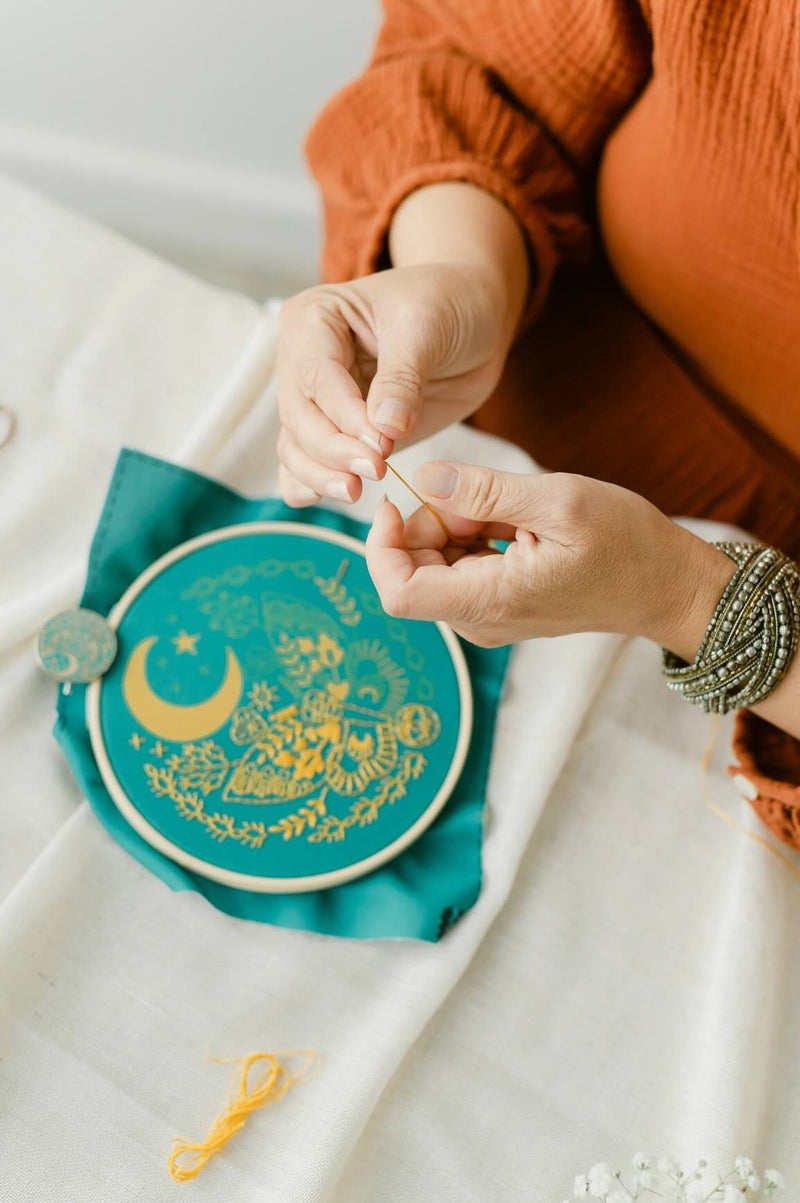 Lunar Moth Embroidery Kit by Rikrack