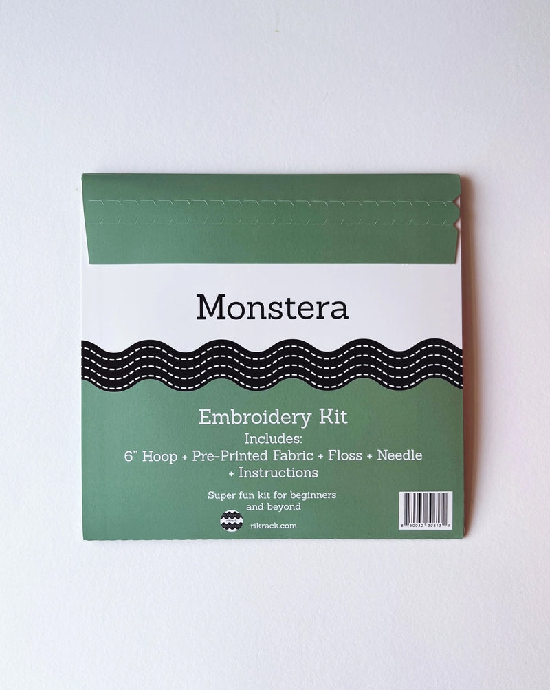 Monstera Embroidery Kit by Rikrack