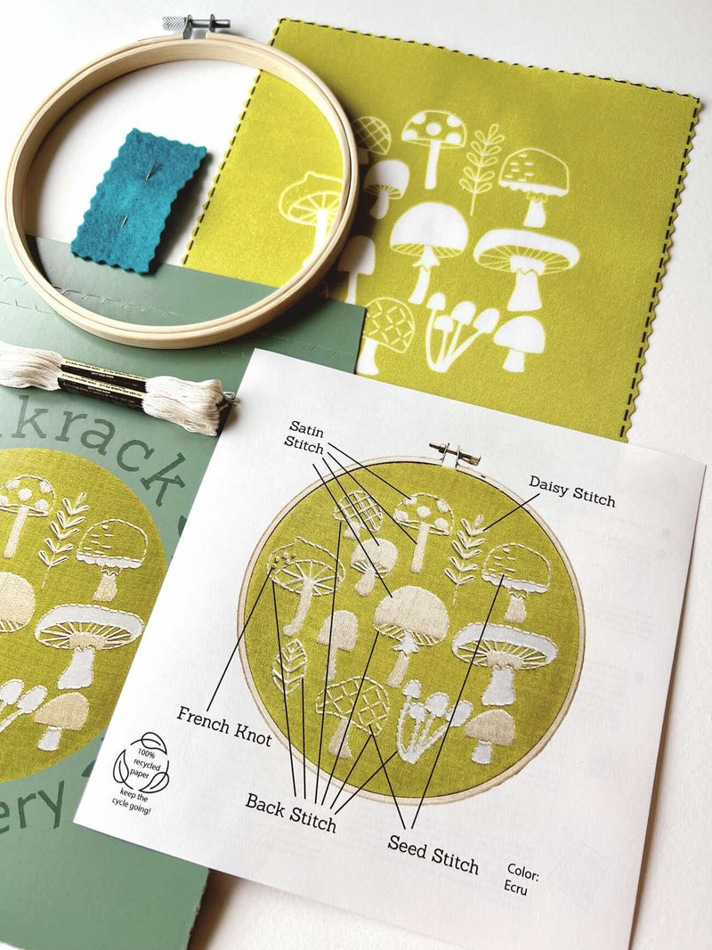 Mushrooms Embroidery Kit by Rikrack