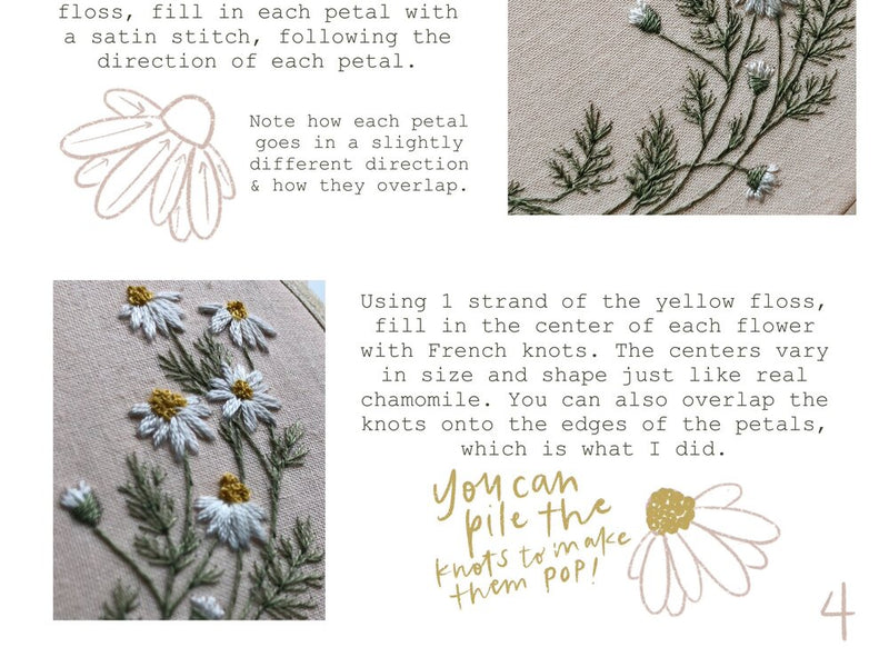 Roman Chamomile Embroidery Kit by Harvest Goods Co.