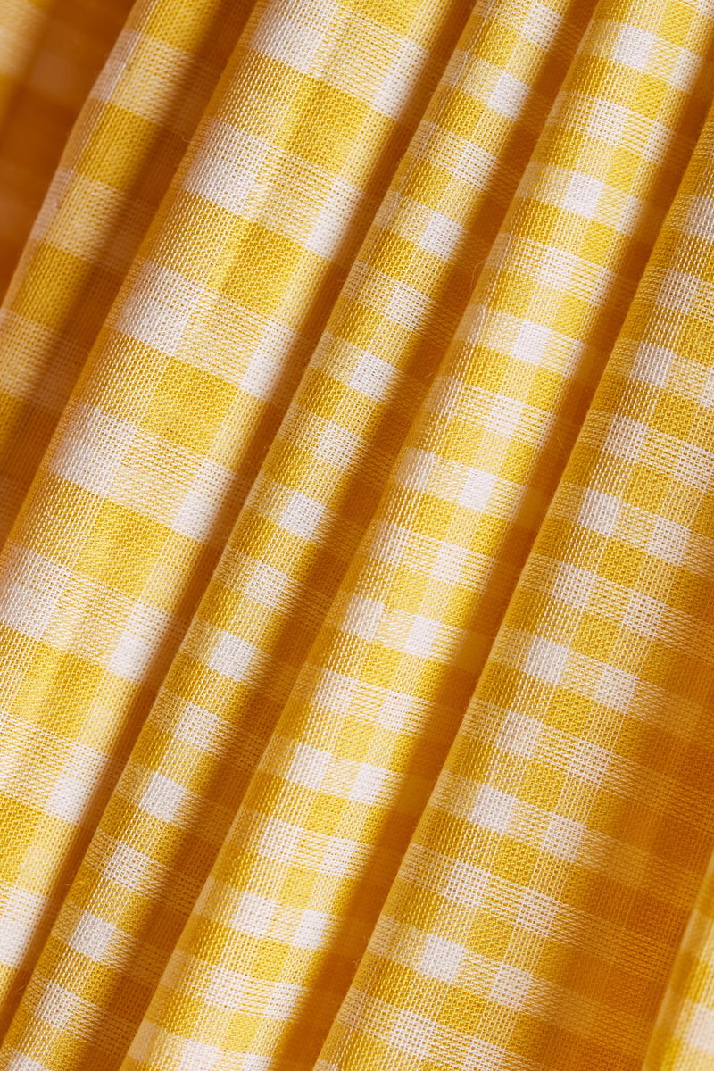 Gingham Off-White Lemon Fabric by Atelier Brunette