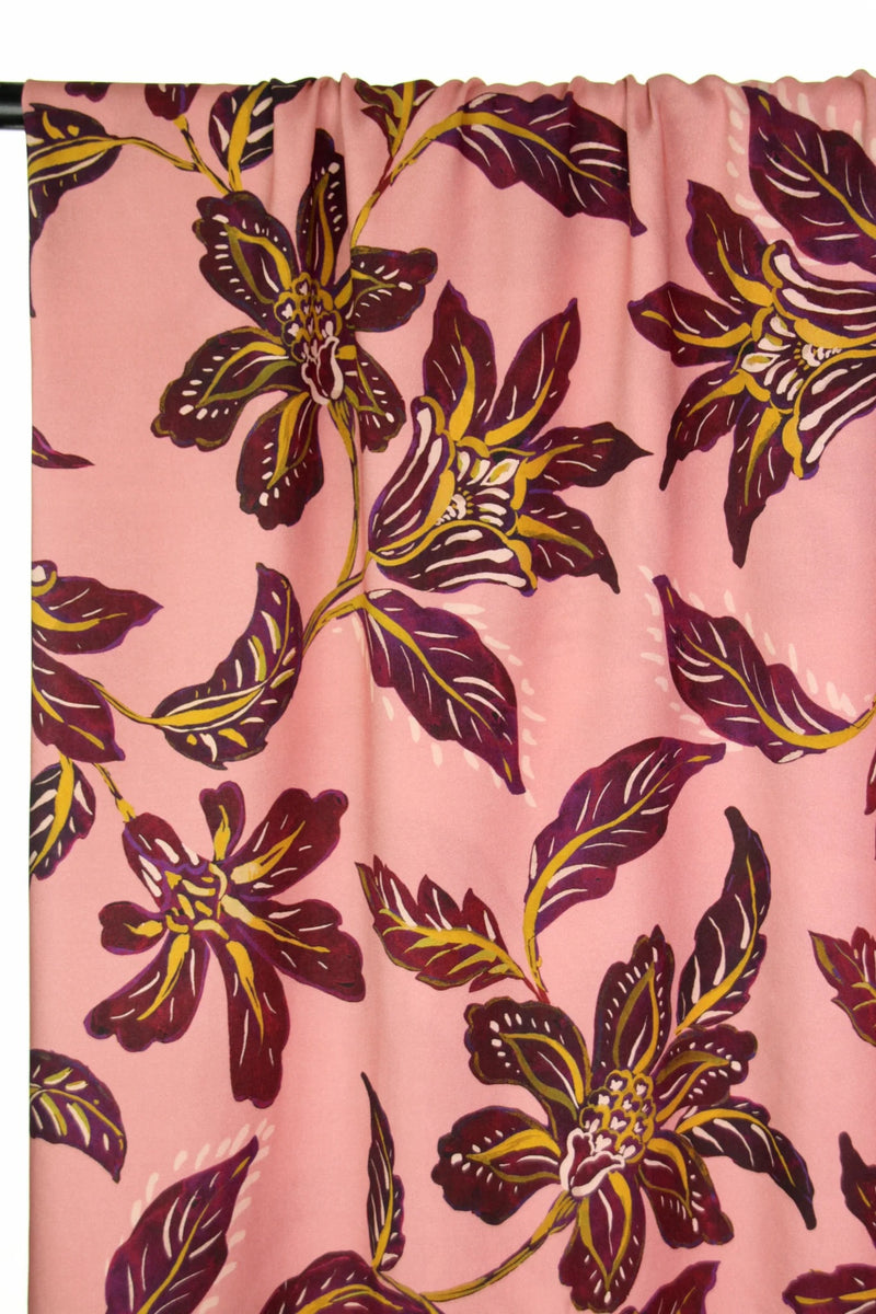Warm Pink Viscose Floral by Atelier Jupe