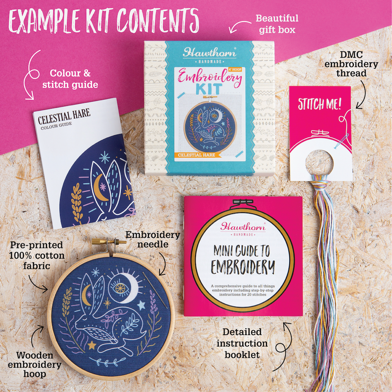 Highland Hike Mini Embroidery Kit | Complete Craft Kit for Beginners by Hawthorn Handmade
