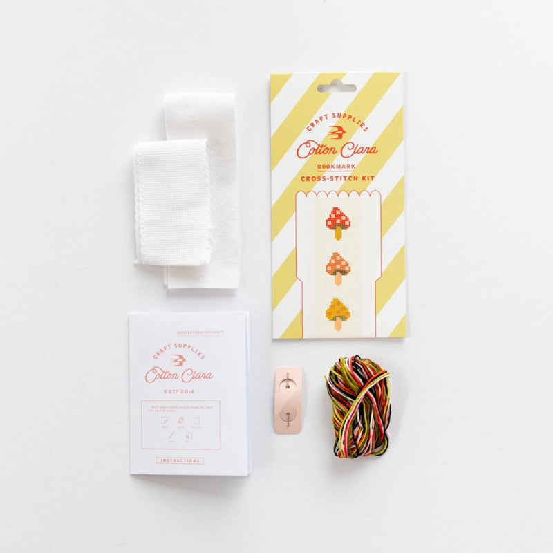 Tea/Mugs Cross Stitch Bookmark Kit by Cotton Clara