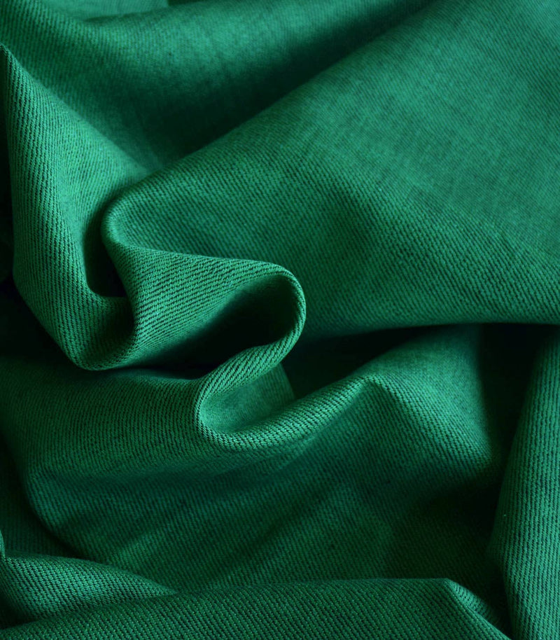 Grass Green Denim Fabric by Cousette