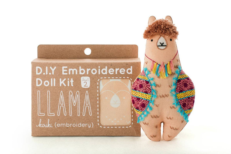 Llama Embroidery Kit by Kiriki Press
