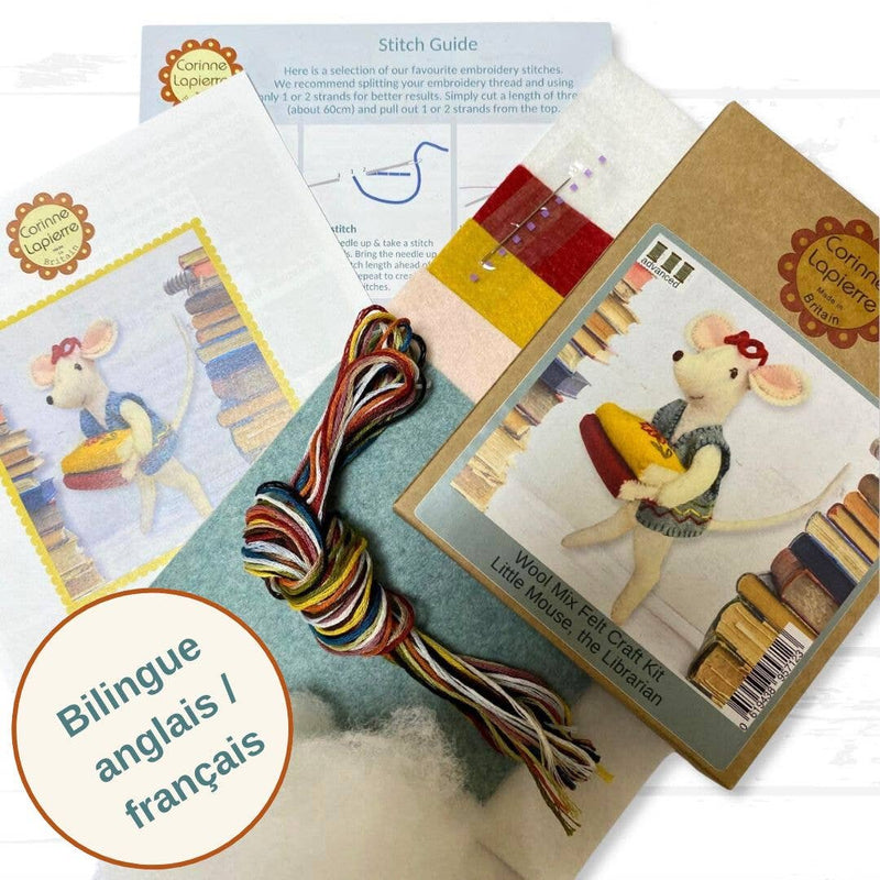 Little Mouse The Librarian Felt Craft Mini Kit by Corinne Lapierre Limited