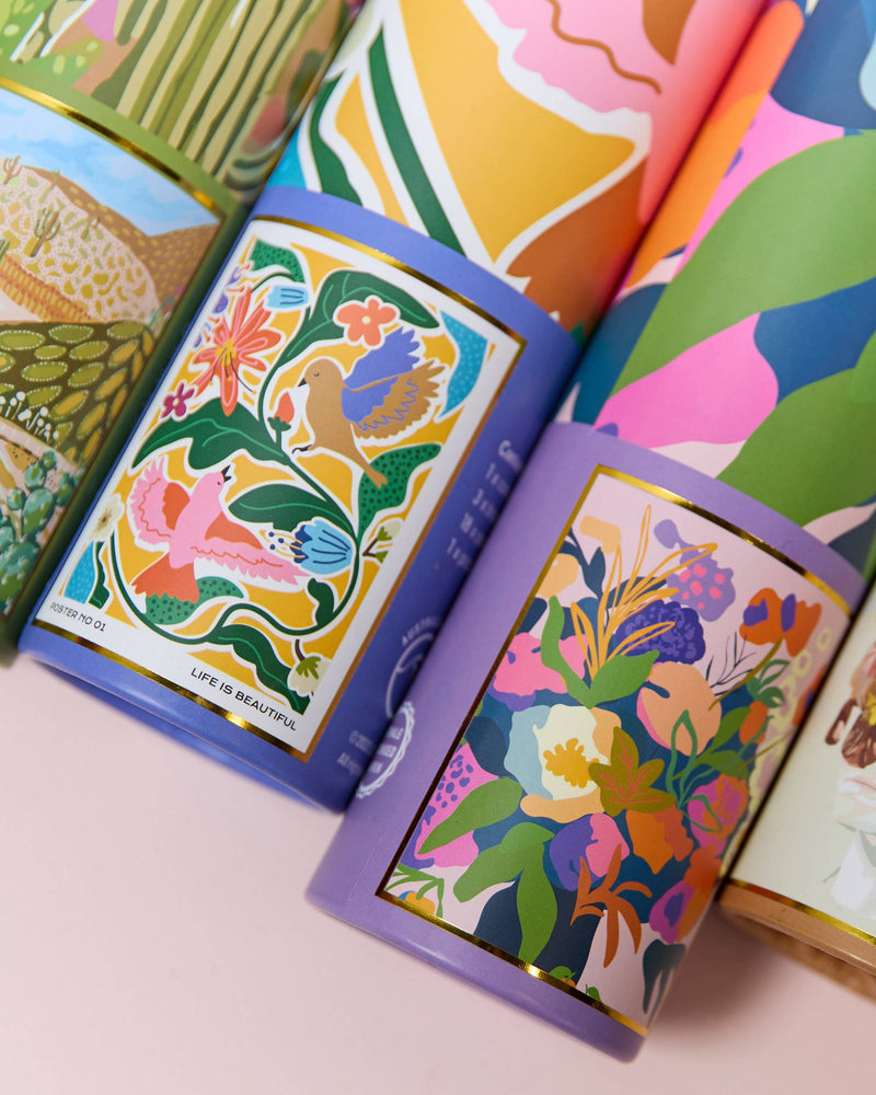 Paint by Numbers Kit & Canvas "Two Protea" by Bec Rosenthal of Studio Speckles