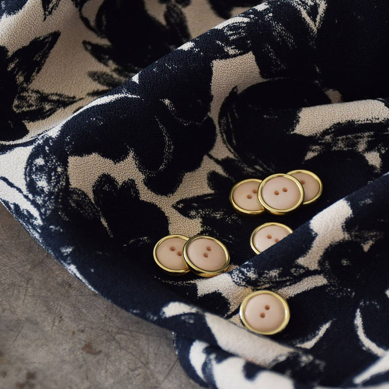 Viscose Crepe Fabric in Midnight Garden by Cousette