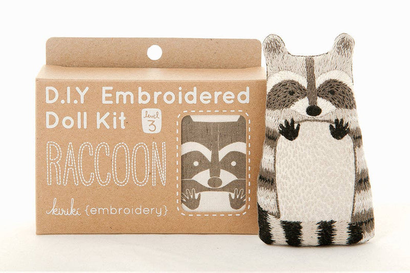 Raccoon Embroidery Kit by Kiriki Press