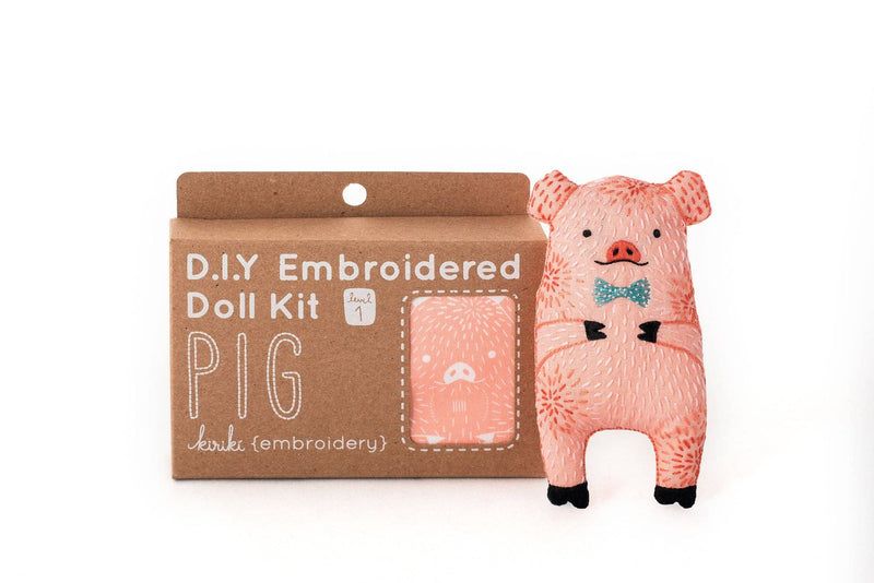 Pig Embroidery Kit by Kiriki Press