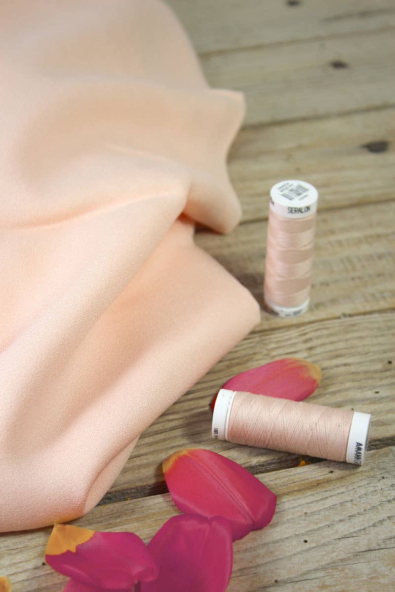 Nude Viscose Crepe Fabric by Eglantine et Zoé